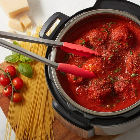 Instant Pot Official Silicone Head Tongs in Red and Stainless Steel