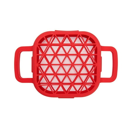 Instant Pot Vortex/Air Fryer Official Silicone "Flippable" Grill Cage in Red