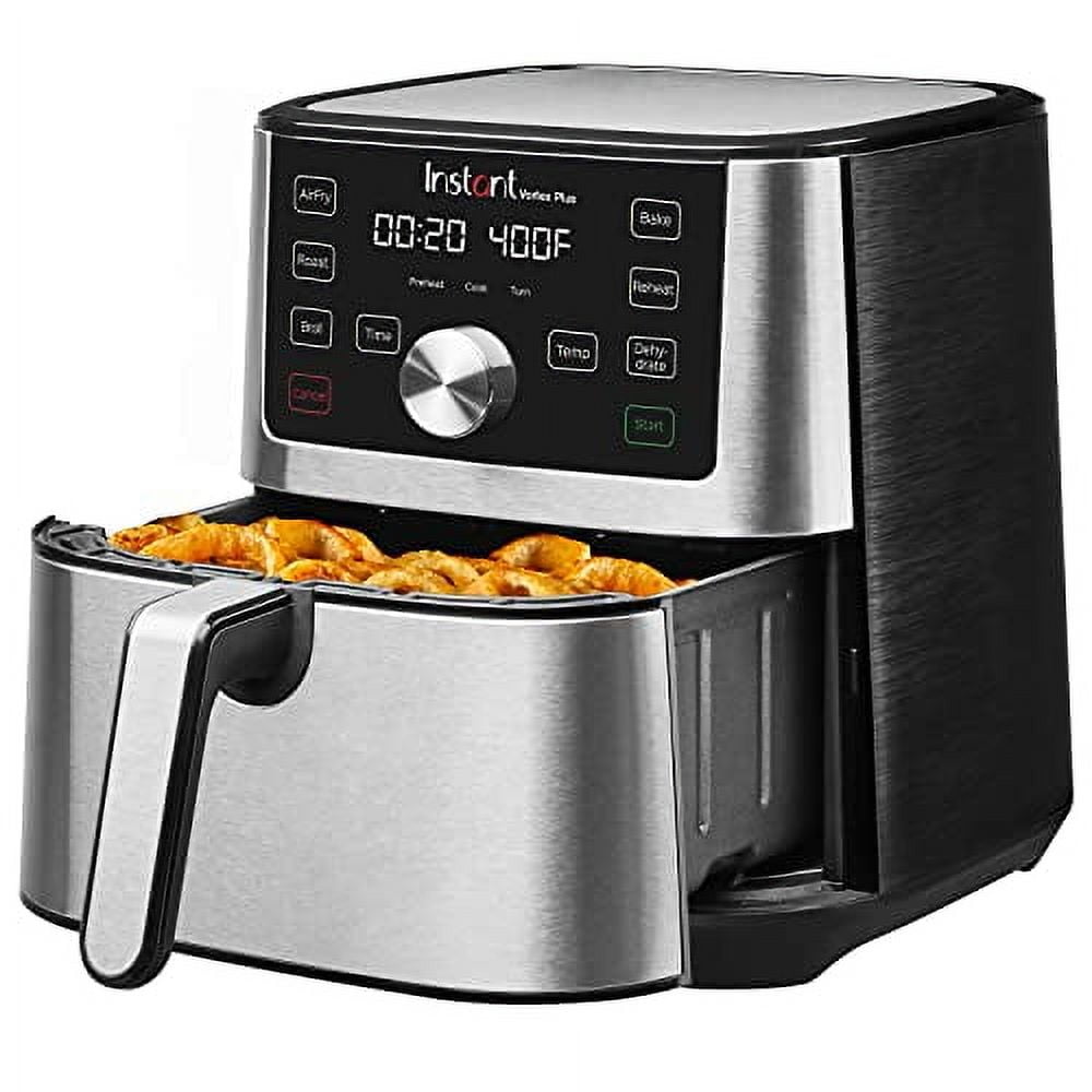 Compact Stainless Steel Electric Air Fryer with Smart Programs