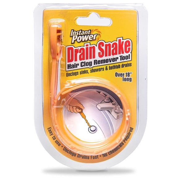 Instant Power Drain Snake Hair Clog Remover Tool, 1 Count, 1.5 ft.
