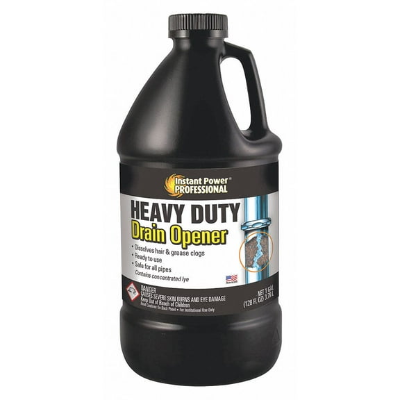 Instant Power Professional Heavy-Duty Drain Opener,Jug,1gal,Liq,PK3 8876