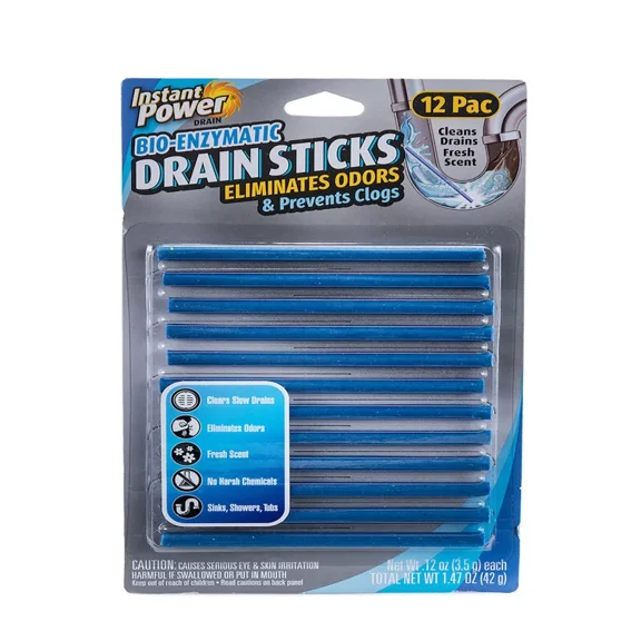 Instant Power Stick Enzymatic Drain Opener 12 Pk