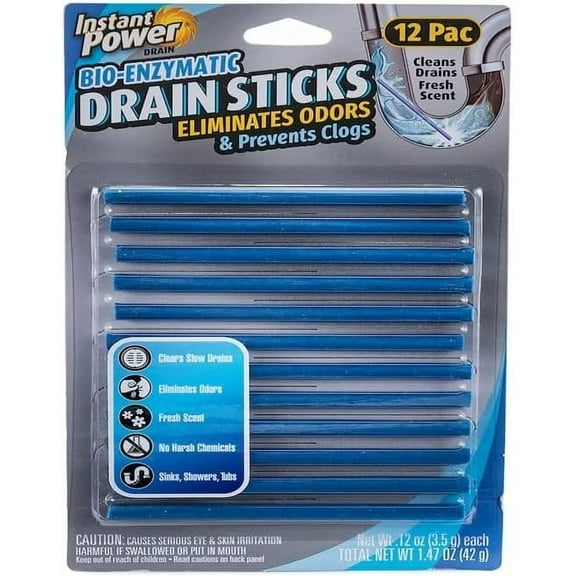 Instant Power Stick Enzymatic Drain Opener 12 pk - Total Qty: 1