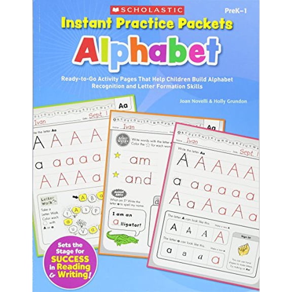 Pre-Owned Instant Practice Packets: Alphabet, PreK-1: Ready-To-Go Activity Pages That Help Children Build Alphabet Recognition and Letter Formation Skills (Teaching Resources) Paperback
