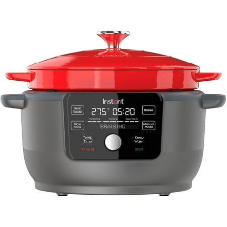 Instant Pot - Precision 5-in-1 Electric Dutch Oven - Cast Iron - Red