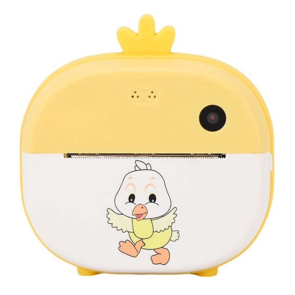 Instant Print Camera 48MP Kids Digital Video Camcorder for Students Cute Cartoon Thermal Printing Black and White Photo Device with 2.0 Inch Screen Dual Lens 2 Rolls Paper 10 inches / 25.4 cm