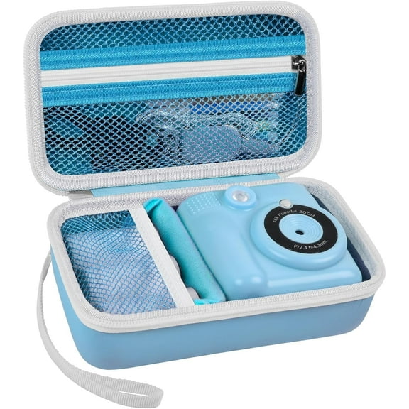 Instant Print Camera Case Compatible with ESOXOFFORE for Dylanto for Anchioo, Film Camera Storage Holder Organizer Bag - Blue (Box Only)