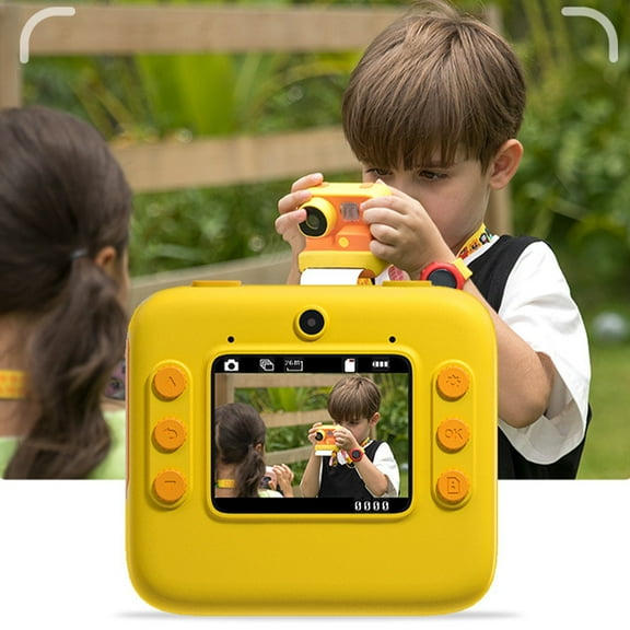 Instant Print Camera For Kids 12MP Digital Camera For Kids Aged 3-12 Ink Printing 1080P Video Camera For Kids With 32GB Card Print Papers 10ML