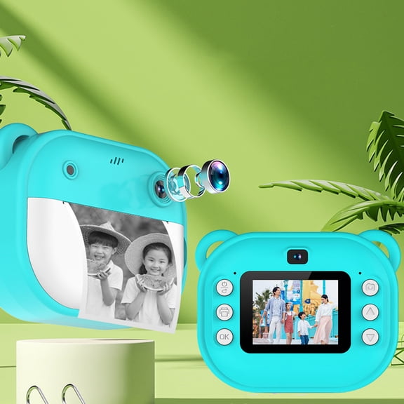 Instant Print Camera for Kids,Christmas Birthday Gifts for 3-12GirlsBoys,2 Inch Screen Kids Instant Cameras, 12MP 1080P Toddler Print Camera