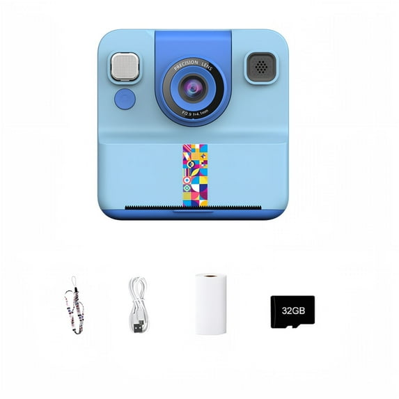 Instant Print Camera for Kids, Portable Kid Digital Cameras for Boys & Girls Age 6-12 Birthday Gifts - Blue