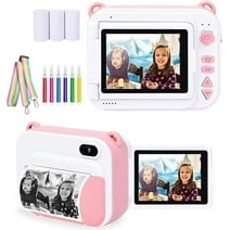 Instant Print Camera for Kids,Toys for 5-8 Years Old Girls, Kids Digital Camera,Birthday Gifts for Girls Age 4 5 6 Selfie Camera