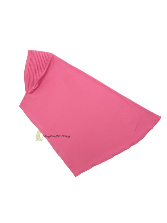 Instant Pull-On Easy Hijab Jilbabs In Hot Pink Padded Visser Shoulder-Length Easy Muslimah Khimar