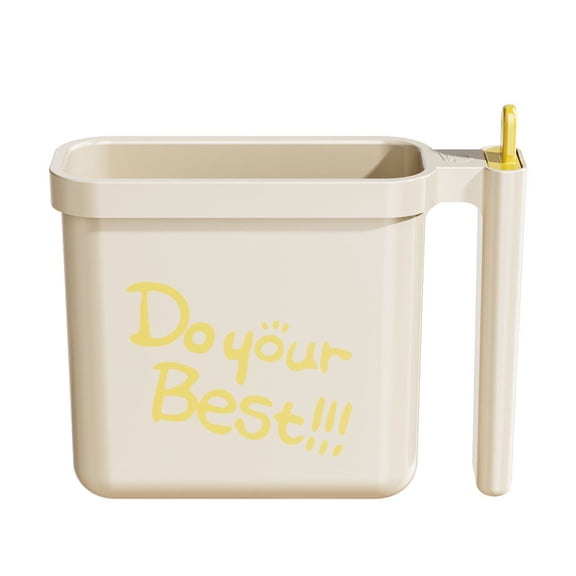 Instant Ramen Noodle Bowl, Heat-Resistant Handle with Drainage & Built-In Fork Storage(RL Beige 1PC)