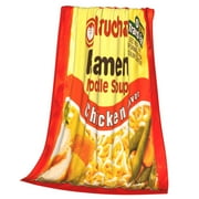 Instant Ramen Noodle Soup Chicken (2) Flannel Blanket Ultra Soft Micro Cozy Throw Blanket For All Seasons Warm Plush Blanket Home Bed Decor Couch Bed Sofa Car 50"X40"