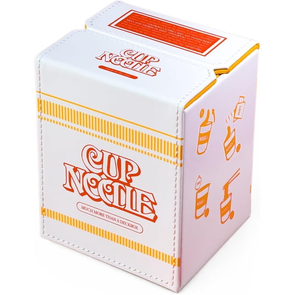Instant Ramen Premium Design TCG Deck Box | Vegan Leather & smooth Interior Trading Card Deck Box for 100+ Double Sleeved Cards | Strong Magnetic Closure for All Card Games