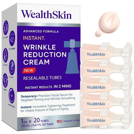 Instant Rapid Wrinkle Eye Cream - Temporary Effects Firm and Lift Under Eye Bags and Reduction Puffiness - 60 Second Tightener 20Tubes (1 Fl Oz (Pack of 1))