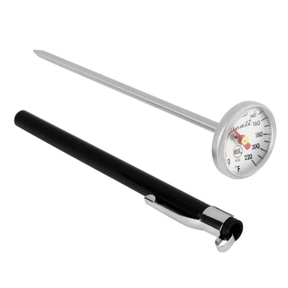 Escali AH2 Instant Read Small 1-inch Dial Thermometer Fahrenheit Protective Sheath Shatter Proof NSF Certified Commercial (5-inch Probe Length)