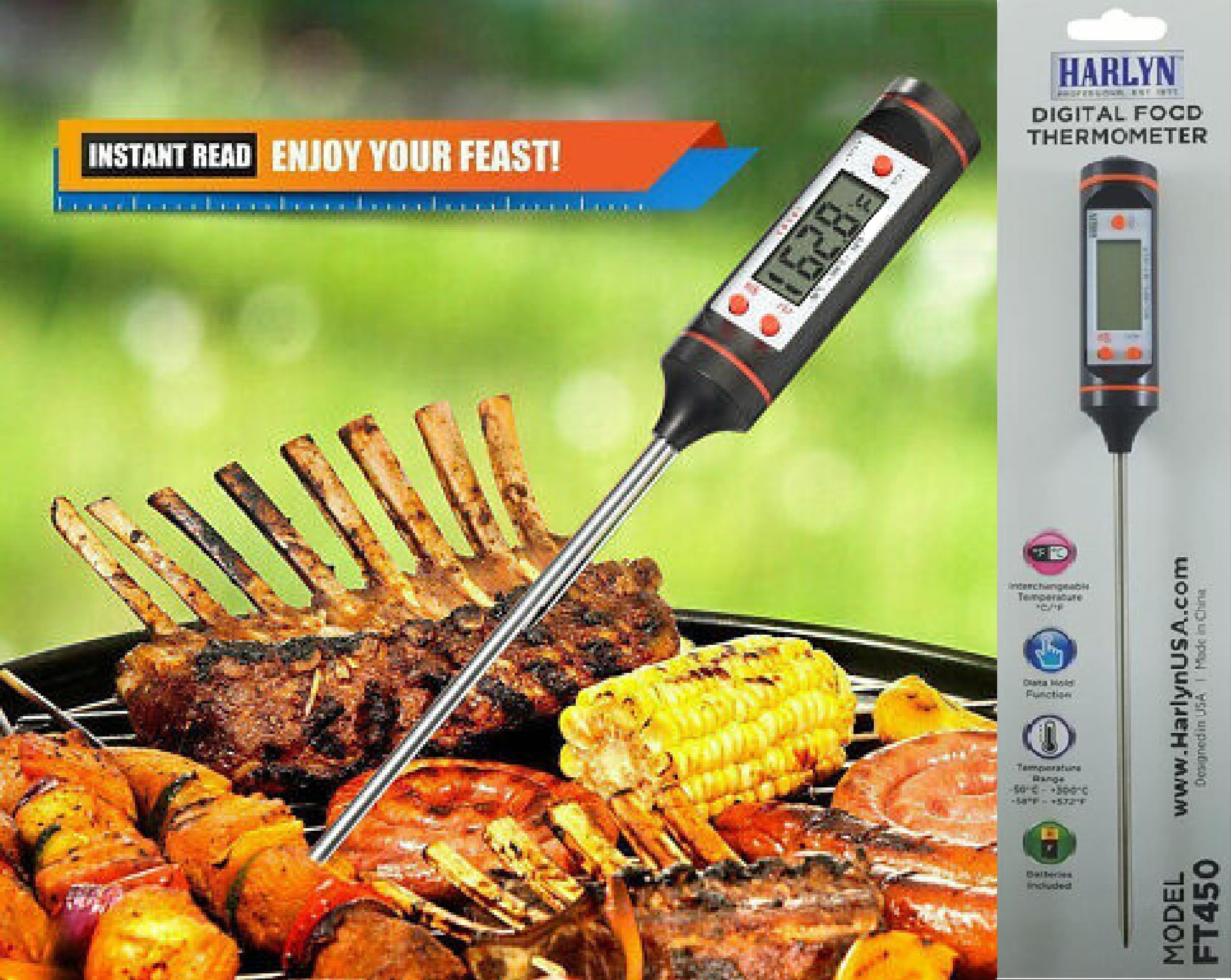 InstantRead Digital Meat/Food Thermometer 58 to 572 F (50 to 300 C