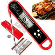 Axidou Instant Read Digital Meat Thermometer, 0.5s Fast Precise Food Thermometer with Foldable Probe & Magnet for Cooking, Grilling, Bbq, Smoker, Candy, Deep Fry
