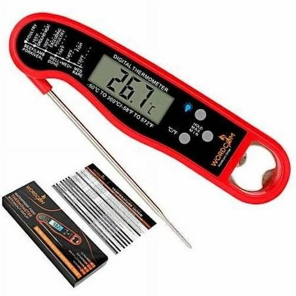 Instant Read Meat Thermometer For Grill And Cooking. Waterproof, Backlit Display