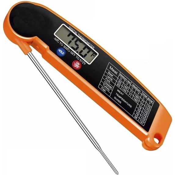 Instant Read Meat Thermometer for Grill and Cooking. Best Waterproof Ultra Fast Thermometer with Backlight & Calibration. Digital Food Probe for Kitchen, Outdoor Grilling and BBQ!