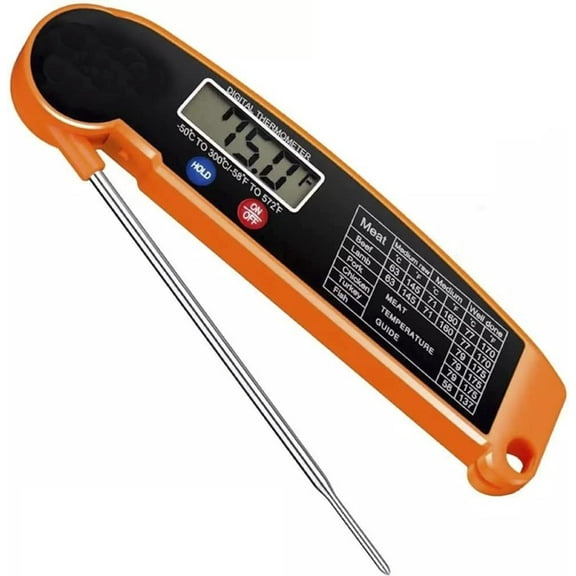 Instant Read Meat Thermometer for Grill and Cooking. Best Waterproof Ultra Fast Thermometer with Backlight & Calibration. Digital Food Probe for Kitchen, Outdoor Grilling and BBQ!