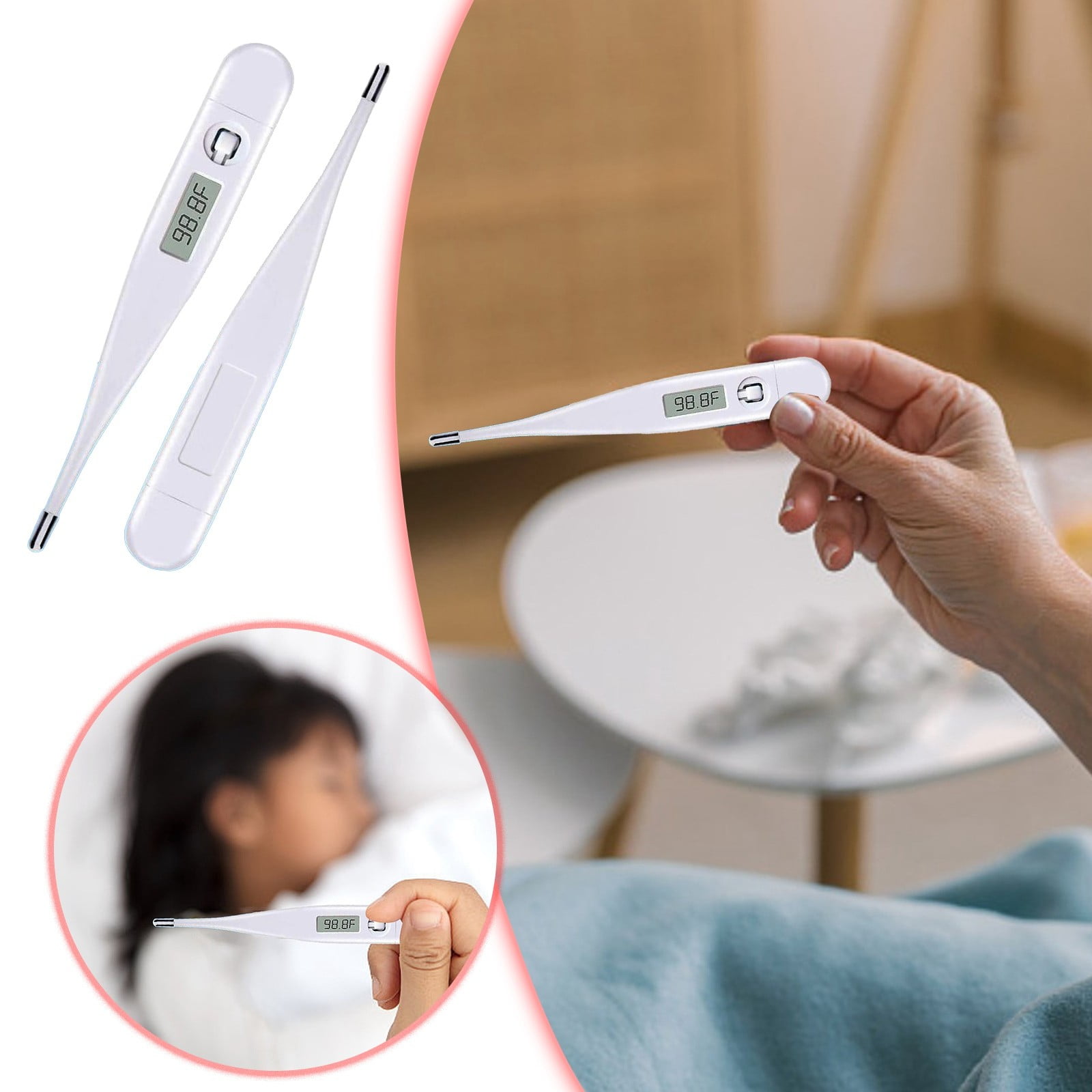 Instant Read Meat Thermometer Waterproof UltraFast For Kids And