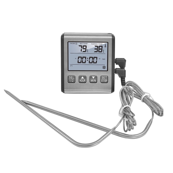 Instant-Read Probe, Timer with Alarm for Grills, Baking,