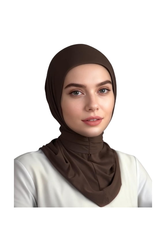 Instant Scarf For Women,Muslim Flexible Turban with Buttons Ready to Wear Easy,Chic Sport Jersey Hijab Head Scarf