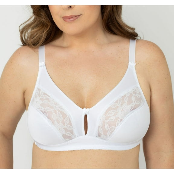 Instant Shaping 2 Pack Wire Free Tricot and Lace Keyhole Bra