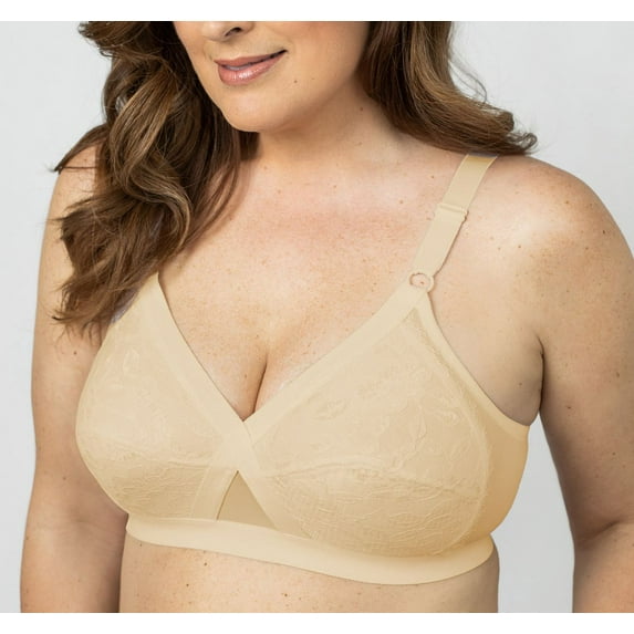 Instant Shaping Wire Free Crossover Lace Bra