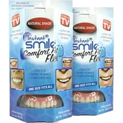 Instant Smile 2-Pack of Natural Shade Makeover Comfort Flex Fit Top Upper Veneer