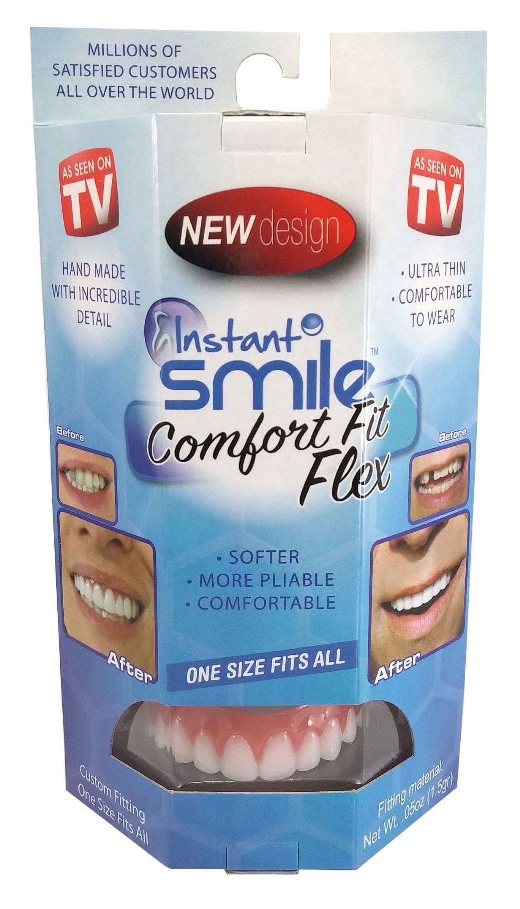 Instant Smile Comfort Fit Flex Teeth Top Cosmetic One Size Fits All NEW