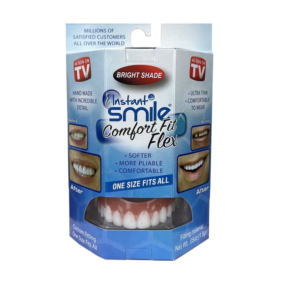 Instant Smile Comfort Fit Flex - Bright Shade - Upper Veneer Cosmetic Teeth