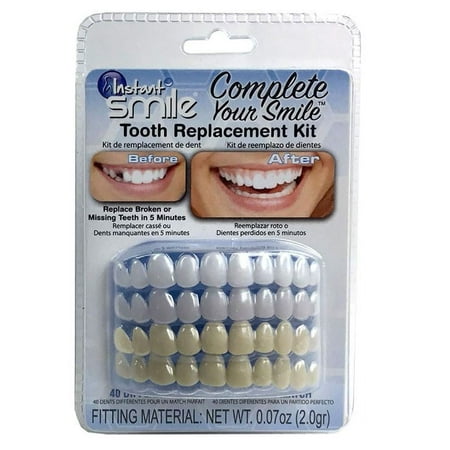 Instant Smile Complete Your Smile Temporary Tooth Replacement Kit - Replace a Missing Tooth in Minutes - Patented