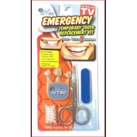 Instant Smile Emergency Temporary Tooth Replacement Kit -Dark
