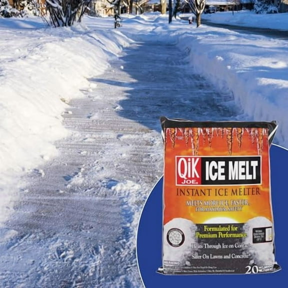 Instant Snow and Ice Melt for Sidewalks, Driveways, Steps, and Parking Lots, Deicer for Concrete, Asphalt, and Other Surfaces, Effective to -25 Degrees, 10 Pounds