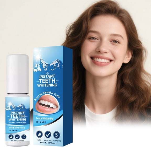 Instant Teeth Whitening Paint,Portable Gentle Teeth Whitening Kit,Safe Formula & Long-Lasting Results,Great For Sensitive Teeth,Regain Confident Smile At Home And Social Activity