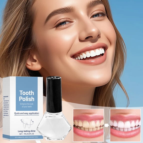 Instant Teeth Whitening Paint for Yellow Teeth, Enamel Safe Stain Remover Liquid, Portable Dental Lacquer for Touch Up, 7ml Pen for On the Go Smile