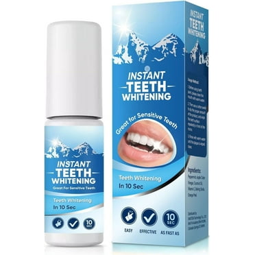 Instant Teeth Whitening, Tooth White for Stain Removing from Coffee Wine Tea, Instantly Improve Teeth Brightness