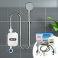thumbnail image 1 of Instant Thermostatic Water Heater | 3500W Electric Storage | Fast 3-Second Hot Tap Water | 100L Output | 5L Capacity | Integrated Design | Kitchen Household Use | 12.5×6.5×20 cm | Shower Set Included, 1 of 8