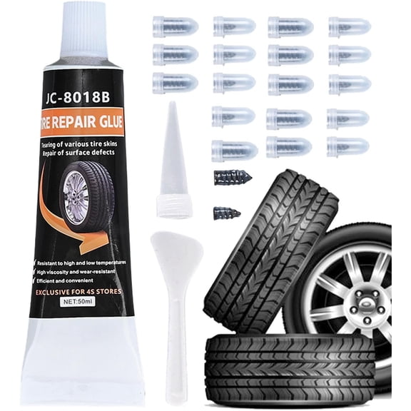 Tire Sidewall Repair Glue, 30ml Puncture Bonding Kit for Car Wheel, Instant Adhesive for Bicycle Motorcycle Rv Tractor Automotive Sedan Trailer