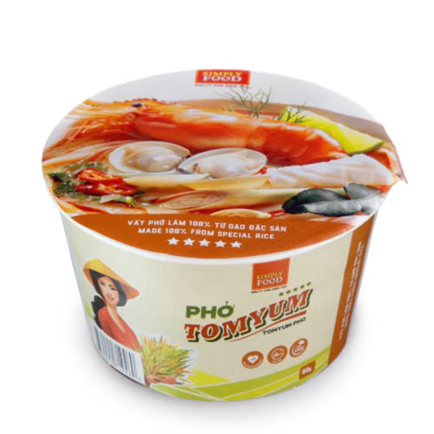 Simply Food Thai Ready Instant Tom Yum Pho Rice Noodle - 9 Bowls/Box ...