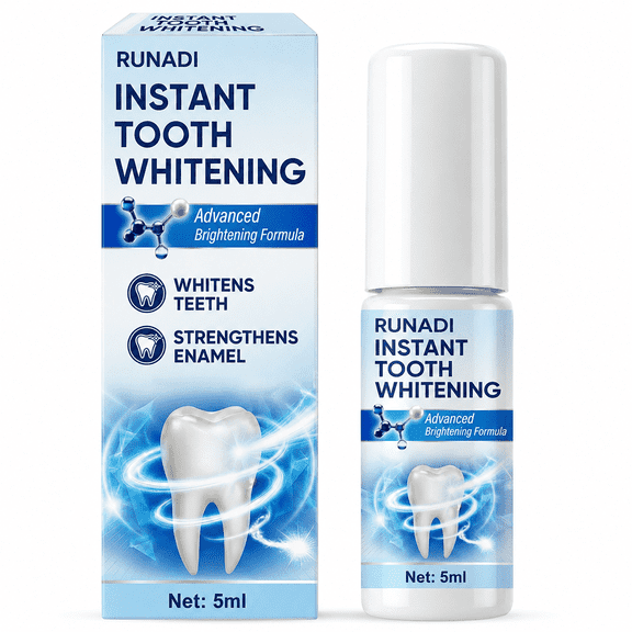 Instant Tooth Whitening Paint - Natural Formula Cosmetic Tooth Brightener for Daily Stain Coverage & Instant Smile Enhancement