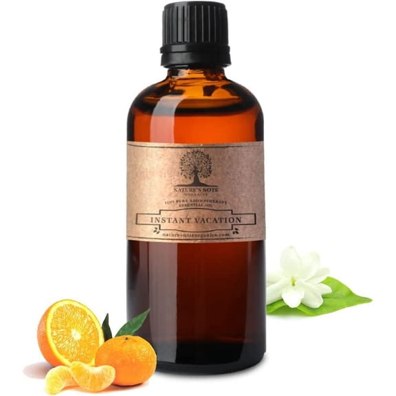 Instant Vacation - 100% Pure Aromatherapy Grade Essential oil by Nature's Note Organics - 0.3 Fl Oz