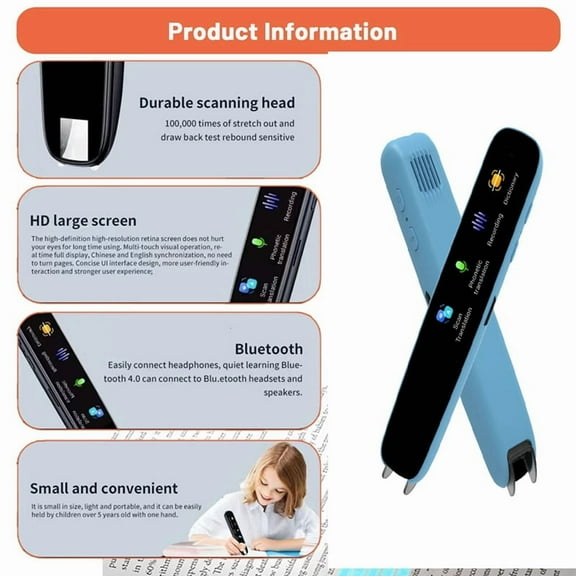 Instant Voice Translator, Language Translator Device No WiFi Needed, 112 Languages Translation Pen Traductor A