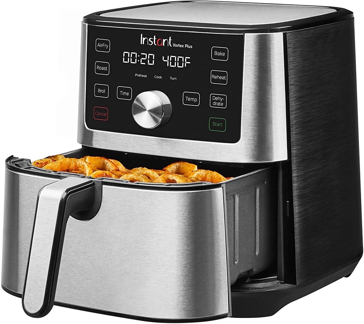 Instant Pot® 4Qt Vortex® Plus 6-in-1 Mini Air Fryer, Air Fry, Crisps, Broils, Roasts, Dehydrates, Bakes, Reheats, Stainl