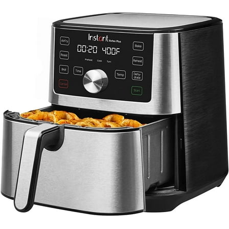 Instant Pot® 4Qt Vortex® Plus 6-in-1 Mini Air Fryer, Air Fry, Crisps, Broils, Roasts, Dehydrates, Bakes, Reheats, Stainless Steel, 4 Quarts