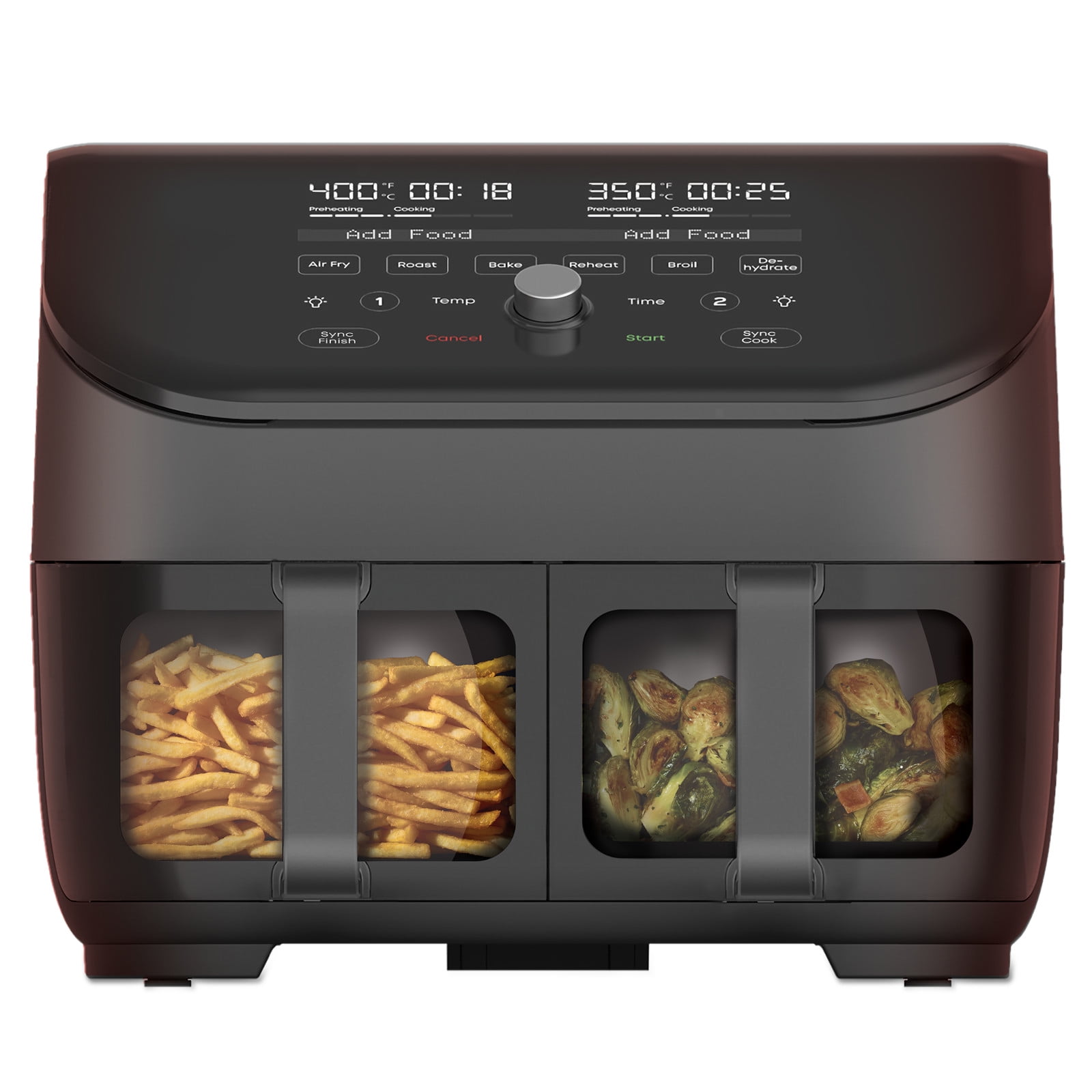 Instant Vortex Plus 8 qt 2-Basket Air Fryer Oven, Black - ClearCook