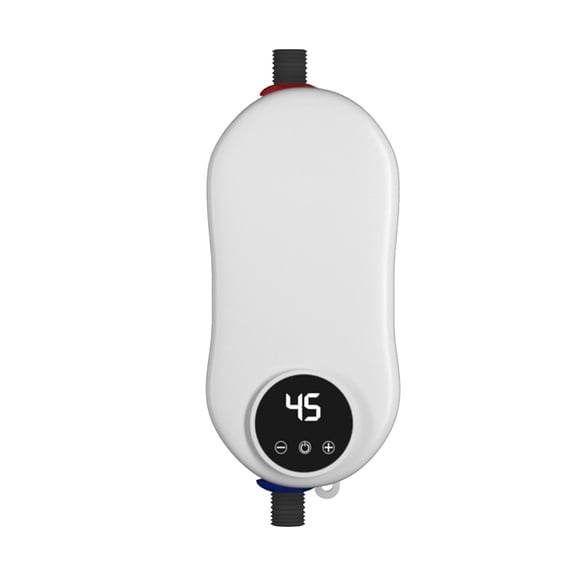 Instant Water Heater 3500W 110V Tankless Shower Water Heater with LED Temperature Display Stainless Steel and ABS Housing 7.48 in x 2.95 in x 2.95 in